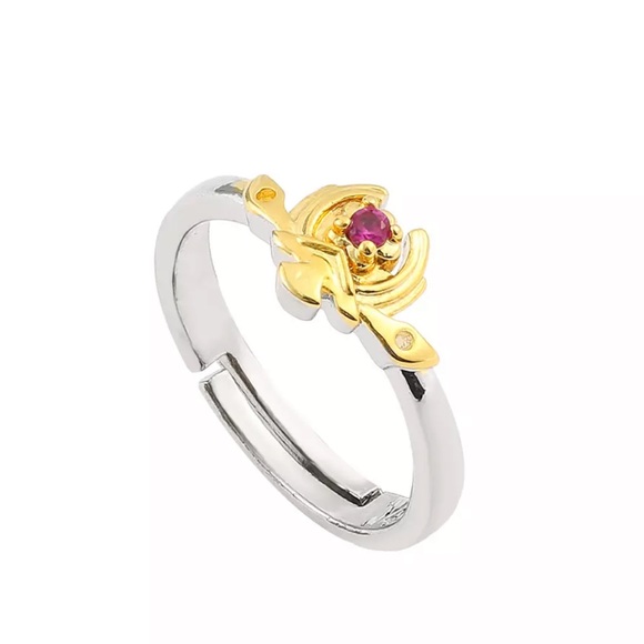 Genshin Impact Yae Miko Ring ~ Resizable ~ Silver & Gold Tone Purple Stone ~ New - Picture 10 of 10